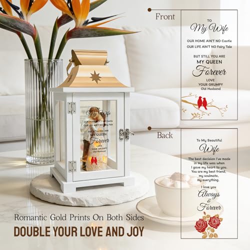 Gift for Wife, Best Mother's Day Valentines Day Anniversary Birthday Gifts Lantern for Wife Christmas - Image 2