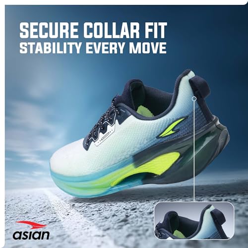 Image of ASIAN Navigator-01 Running Shoes for Men | Mega Pillow Sole Technology, Fish Yarn Breathable Upper, Arch Support Cushion, Lightweight & Comfortable Sports Sneakers for Boys