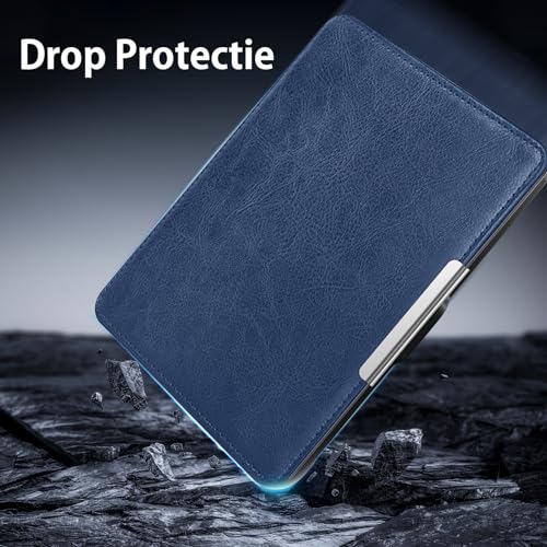 DUEDUE Case for Kobo Glo 6 N613/ Kobo Glo HD N437 6 inch eBook E-Reader Flip Cover PU Leather Cover with Magnetic Closured Auto Sleep/Wake Sleeve Case for Kobo Glo/Kobo Glo HD 6 Inch, Blue by DUEDUE - Image 5