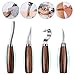 Sttargxing Wood Carving Tools Set,Detail and Hook Carving Knife Kit for Beginners,Trimming Knife for Spoon Bowl Cup Woodwork,Round handle design and 6pcs SK2 Carbon Steel Wood Carving Knives（10pcs）