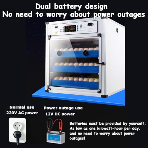 Incubadora automática de huevos con función de giro y agua, incluye vela para incubar aves de corral y huevos de aves