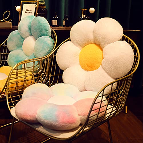 Hotiego 19" Flower Floor Pillow Flower Plush Seating Chair Cushion Cute Tie Dye Seating Oversized Throw Pillow Pad For Home Sofa Bed Decoration #TOP6