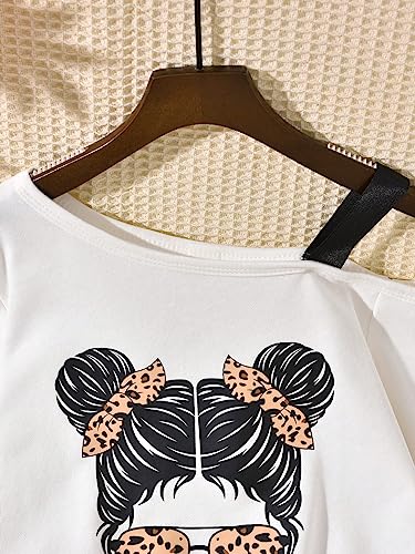 SHENHE Girl's Graphic Print Cut Out Shoulder Asymmetrical Cute Sweatshirt Pullover Top3