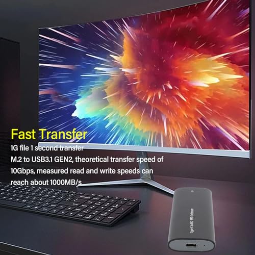 Caja externa profesional para disco M.2 NVME SSD, USB C 10Gbps miniatura 4