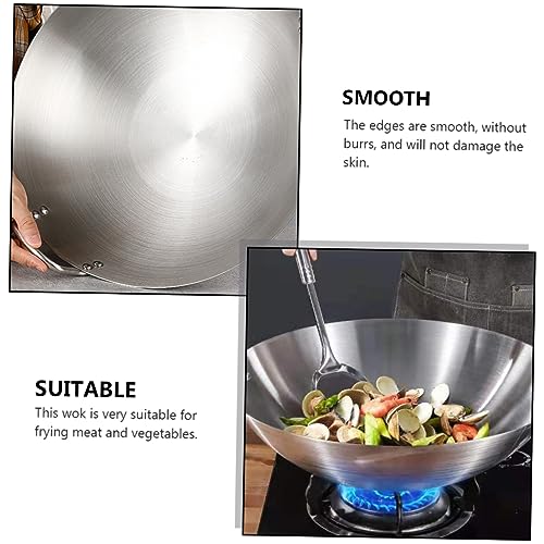 Wok de acero inoxidable con doble mango y capacidad 1 cl miniatura 3