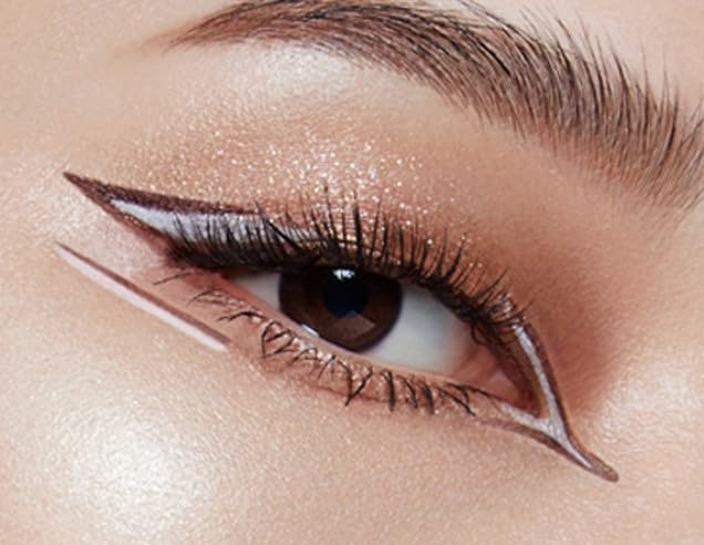 Image of Gege Bear Liquid Eyeliner Pen | Ultra-Fine Tip for Sharp Wing & Cat Eye | Waterproof, Long-Lasting | Smudge-Proof Formula | Slim Brush Tip | 4 Natural Glam Bold Black & Brown Tones Shades | Perfect Eye Makeup for Girls Women (04#Dark Brown, 1ml)