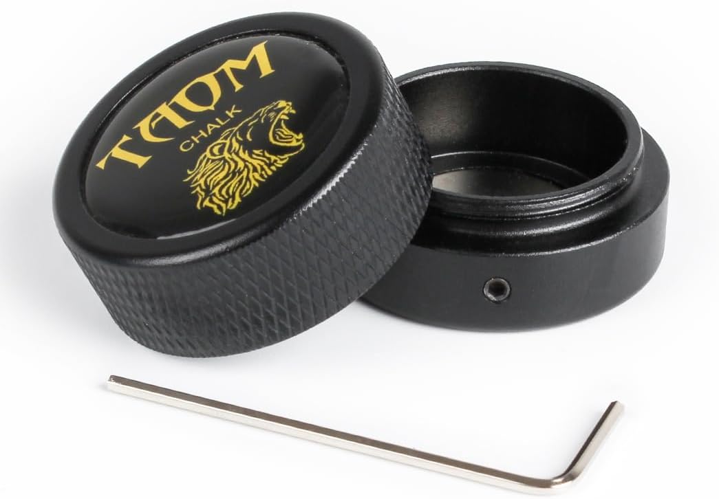 TAOM Pool Chalk Holder Round Shape Practical Tool Billiard Accessories Magnetic Mini Chalk Tip Case Container Round Box Billiard