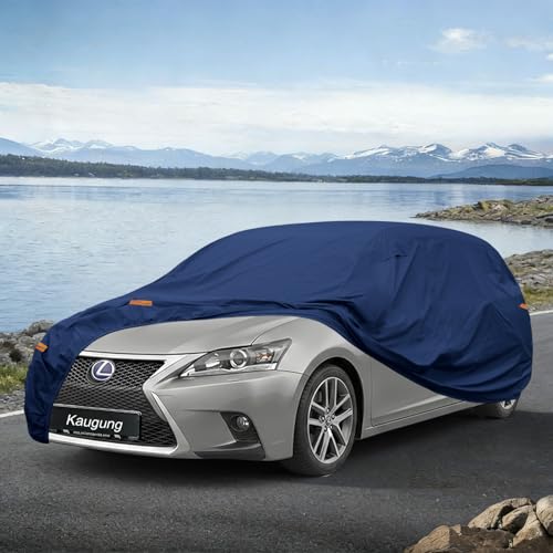 Image of Kaugung Custom Fit Hatchback Car Cover for Lexus CT CT200h (2011-2017), Heavy Duty Waterproof All Weather Outdoor Protection, Breathable Full Exterior Cover with Vent, Rain Sun Snow UV Proof