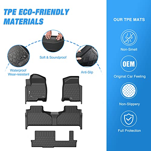 Image of Nilight TPE Floor Mats for Chevy Tahoe GMC Yukon Cadillac Escalade