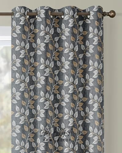 Image of Curtain for Window 5 feet Set of 3 Living Room Curtains Panel | Premium Drawaing Room Parde | Grey Color Curtain 5 ft