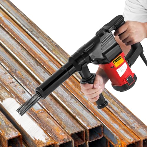 YUCHENGTECH Scrostatore Elettrico ad Aghi 1100W Ablatore Elettrico ad Aghi con 100 Perni in Acciaio Scaler Elettrico ad Aghi per la Rimozione di Ruggine Scorie di Saldatura e Vernice