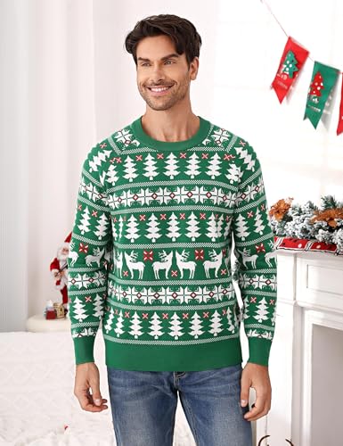 Family Ugly Christmas Sweaters Cute Long Sleeve Crew Neck Reindeer Knitwear Pullover Top Fall Winter Clothes4
