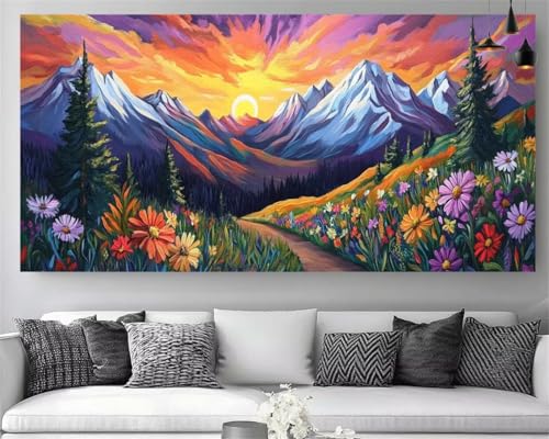 Diamond Painting Adulte Forêt 50x100cm Peinture Diamant 5D Grand Format