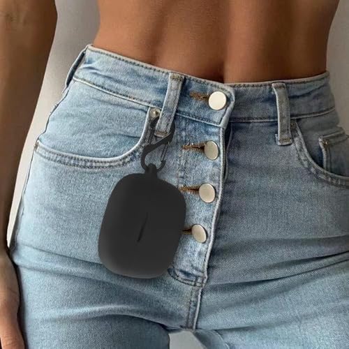 Image of WELCROS Silicone Cover Case with Carbiner Compatible with jbll Wave Beam 2 (2024) (Black, Keychain)