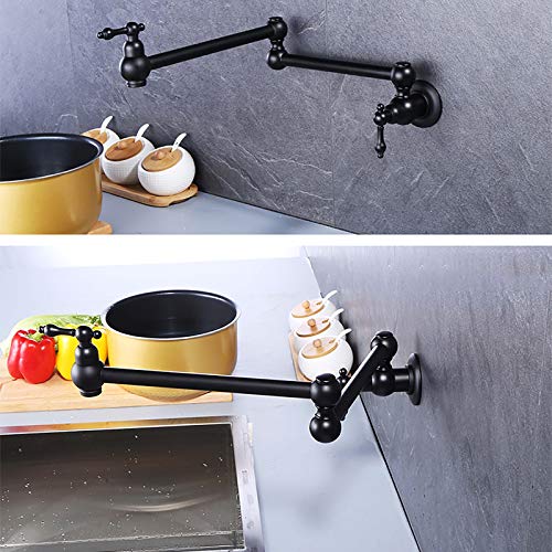 Robinet de remplissage de casserole noir mural en laiton pour cuisine - 3