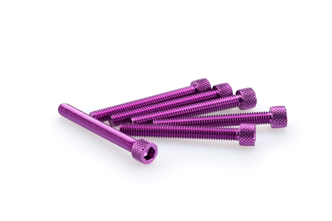 Blister pack of 6 screws in aluminum M6 x 50mm