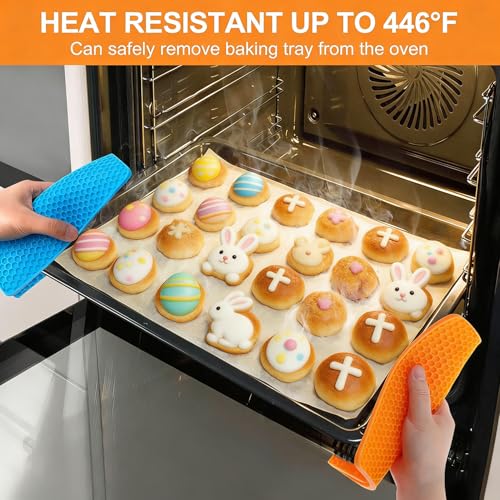 Image of 6 Pack Silicone Trivet Mat, Silicone Trivets for Hot Pots and Pans, Multipurpose Non-Slip & Heat Resistant Silicone Hot Pad for Kitchen Counter