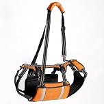 COODEO Mobility Dog Lift Harness, Emergency Carry Sling, Pet Rear Leg Support Rehabilitation Lifts Vest, Dog Carrier for Senior Dogs Joint Injuries, Arthritis (Orange, M)