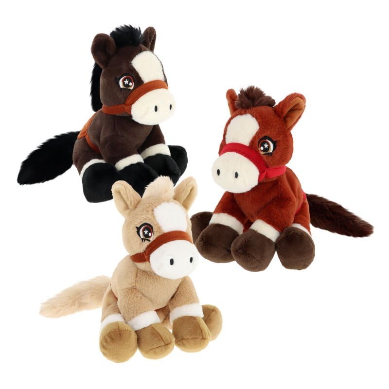 Keel Toys Cute Plush Horse Stuffed Animal and Soft Cuddly Toy Pony with Big Eyes Assorted (Pack of 1)