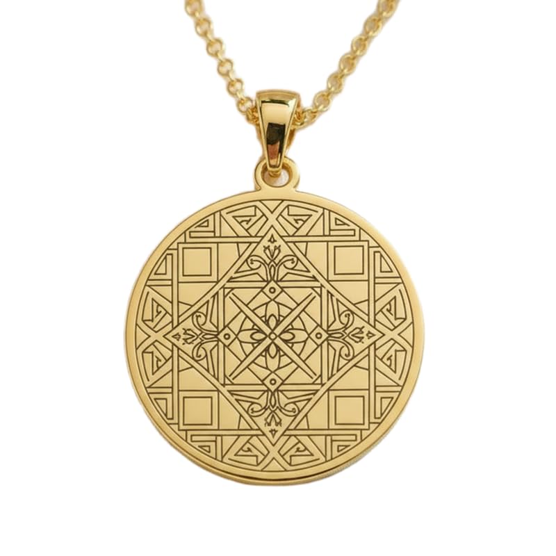 Collier argent 925 gravure mandala ne ternit pas bijou mixte durable