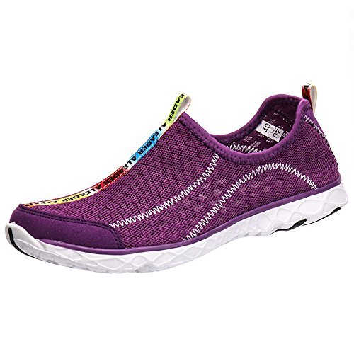 ALEADER Summer Women's Mesh Slip On Water Shoes Purple 9 D(M) US