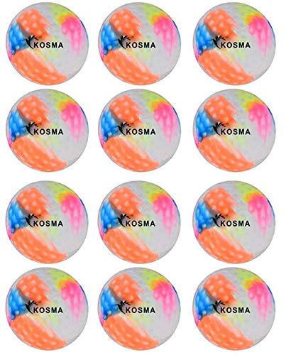 Kosma - Juego de 12 pelotas de hockey para deportes al aire libre (PVC), multicolor