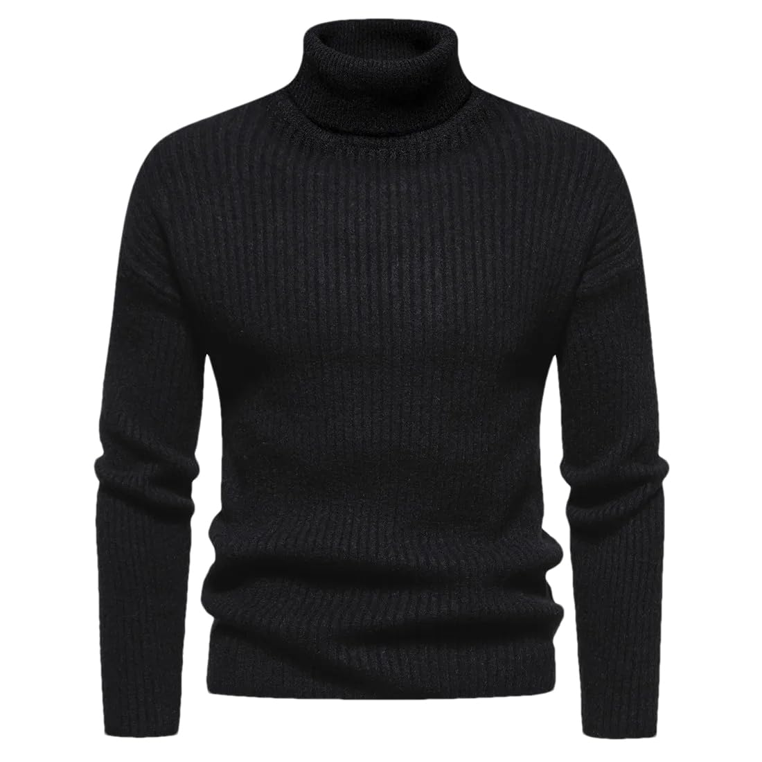 Hgvcfcv Gestrickte Rollkragenpullover Für Männer Herbst Winter Langarm Warm Lässige Pullover Slim Fit Einfarbig Thermal