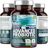 N1N Premium Probiotics for Men & Women [11.5 Billion CFUs] Lactobacillus Acidophilus Probiotic Supplement to Improve Digestion, Metabolism & Immunity, Shelf Stable & No Refrigeration Required, 60 Caps