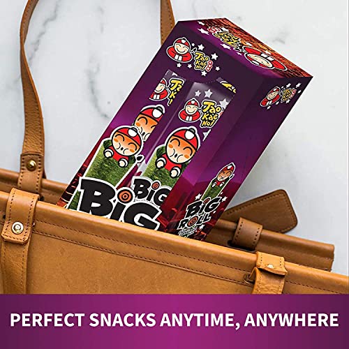 Big Roll Grilled Seaweed Snacks by Tao Kae Noi, BBQ Flavor Grilled Seaweed Rolls, Healthy Nori Sheet Rolls for Kids and Adults, Nori Snacks, 6 pack, 3g Bags - image 8