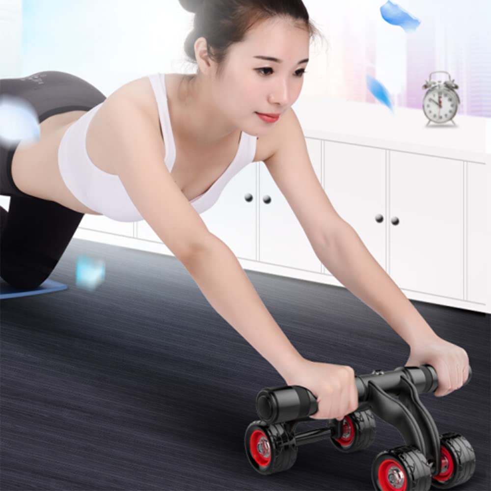 Rueda De Abdominales Equipo de ejercicio de músculo del vientre de la cintura Fuera de cuatro ruedas Roller AB Entrenador abdominal Dispositivo de entrenamiento for el hogar gimnasia Rueda De Abdomina