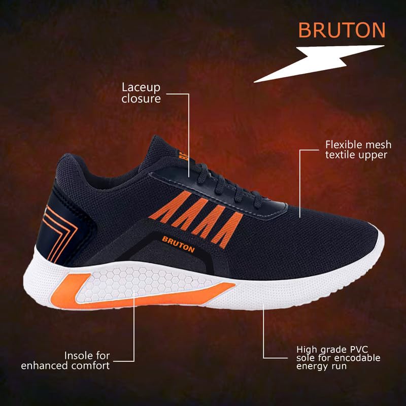 Image of 441 Men's Black Mesh with Sole of PVC Sports Shoe for Running, Gym and Sports Activity