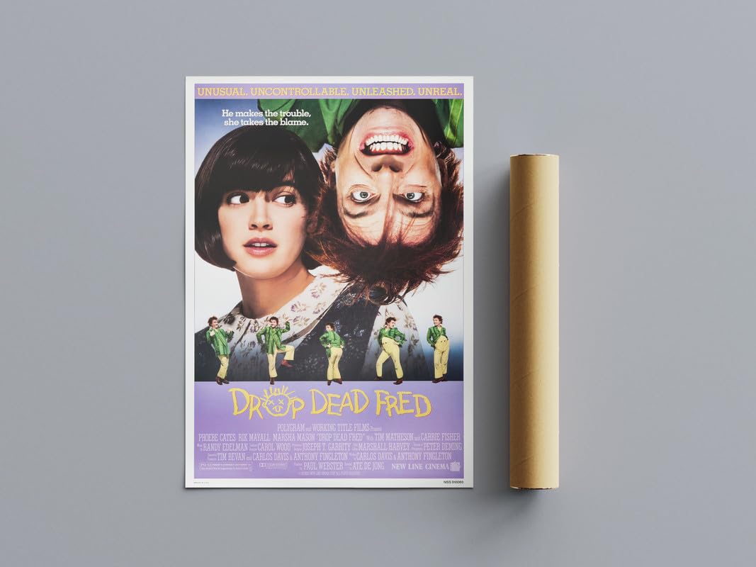 Pixie Posters Multi Colour Classic Nostalgic Movie Posters Drop Dead Fred Wall Art (A2 Size 42Cmx59.4cm)