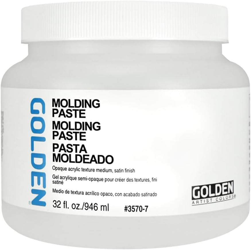GOLDEN Molding Paste, 32 fl. oz. Jar, Professional Acrylic Paste Medium, Semi-Opaque