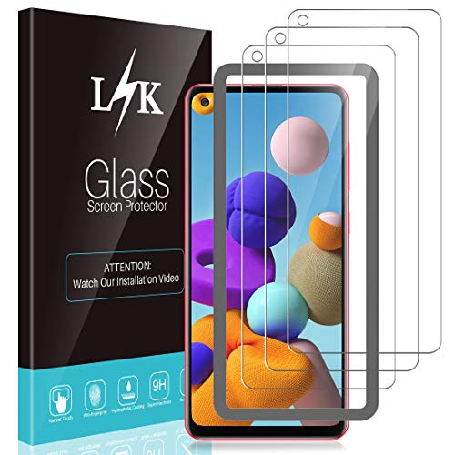 LϟK 3 Stücke Schutzfolie für Samsung Galaxy A21s - 9H Härte Bubble Free Hüllenfr