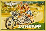 im Motiv 3D geprägt Zündapp OKS 601 Blechschild, 30 x 20 cm