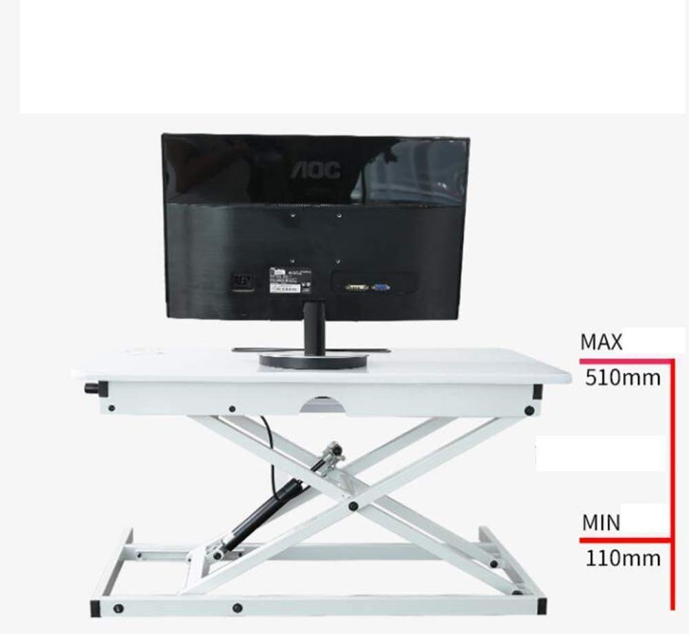 Convertitore da scrivania regolabile in altezza – Postazione di lavoro desktop per monitor – completamente assemblato, 80 x 40 cm