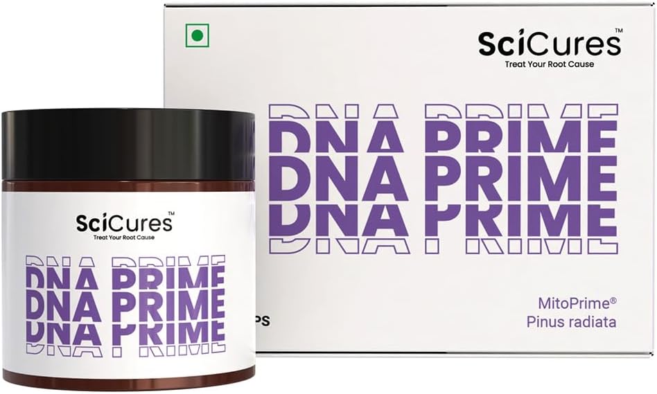 DNA Prime | Antioxidant for Anti-Aging & Cellular Repair | MitoPrime® Ergothioneine for DNA Repair, Longevity, Skin, Energy, Endurance & Immunity | 60 Capsules