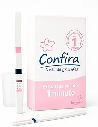 Teste de Gravidez Confira Resultado em 1 Minuto 99,9% de Precisão Frasco Coletor Embalagem Discreta (10)