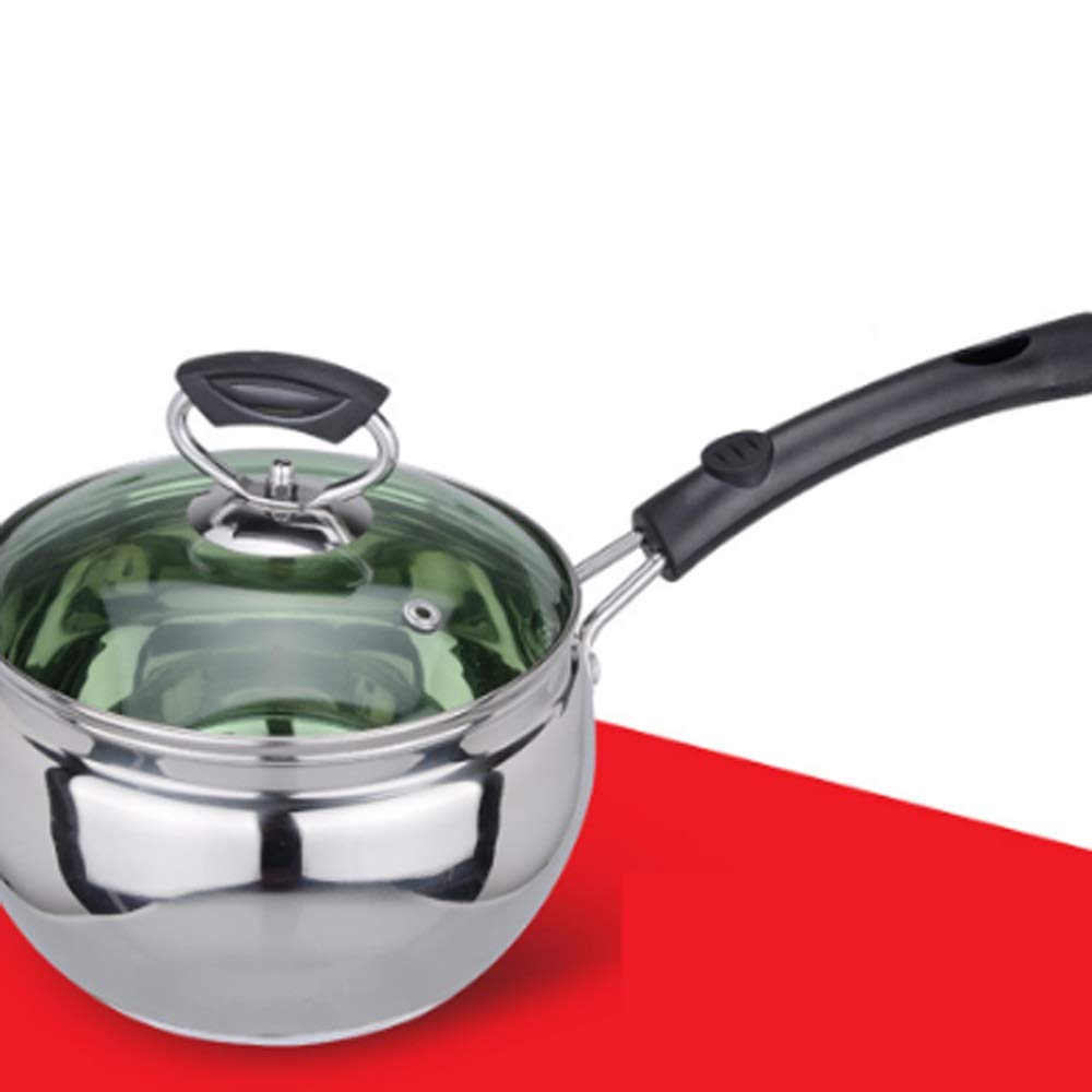 Pentola per Zuppa in Acciaio Inossidabile, Pentola per Il Latte, Pentola per Alimenti per Bambini, Pentola Antiaderente con Doppio Fondo (Dimensioni : 16 Cm) ()