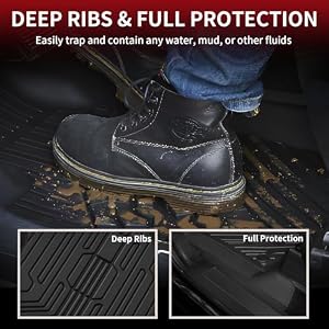 LASFIT Floor Mats for Ford F250/F350/F450 2017-2026 2027 Fits Crew Cab — photo 3 of 6
