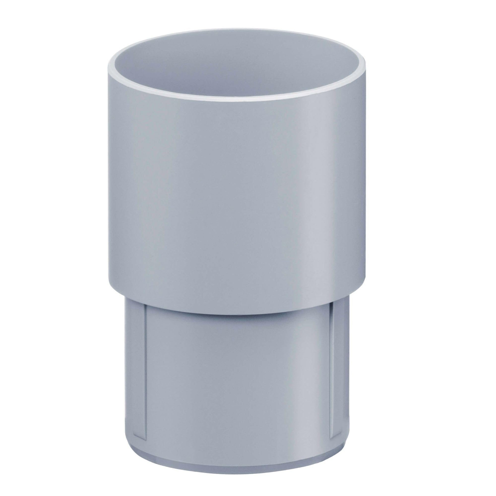 INEFA Downpipe Connector, PVC 75mm Grey Downpipe Connector, Gutter Accessories, Simple Push-fit Installation, Made in Germany