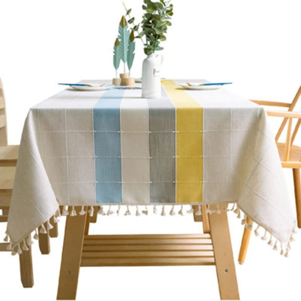Nappe en lin anti-tache et étanche à l'huile pour table à manger G