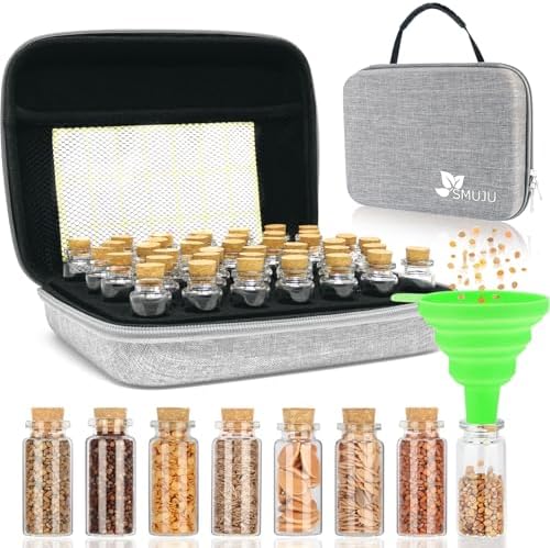 【40 Slots】Seed Storage Box, Sturdy Seed Storage with Labels Stick...