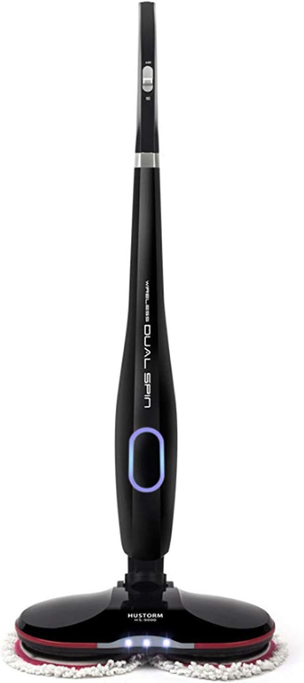 Hustorm HS-9000 Dual Spin Lighting Vacuum Wireless Water Mop Cleaner (+ Superfine Fiber Pad (2ea))