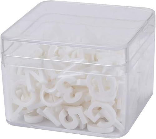 Miniatura 8 de Exceart 200 adornos de resina con parte trasera plana del alfabeto con caja de almacenamiento de plástico para manualidades, álbumes de recortes,