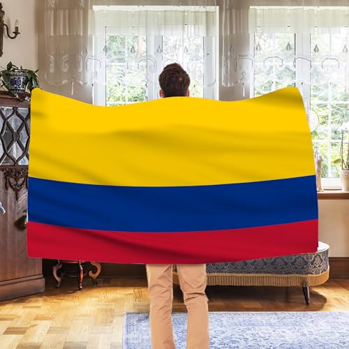 Image of AhfuLife Colombia Flag 3x5 Ft 2 PCS, Large Colombia National Flags for Outside - Double Side with Brass Eyelets for World Cup Party Decorations, Soccer Party Bar Garden Decoration Indoor Outdoor