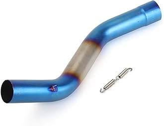 COUSOPO Exhaust Pipe For KAWASAKI For Ninja ZX-10R ZX10R For ZX 10R 2009-2020 Motorcycle Exhaust Mid Link Pipe Slip On Motorcycle Exhaust Muffler(Blue)