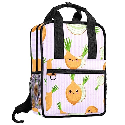 Sac à dos garçon réglable multicolore motif oignon enfant 35cm