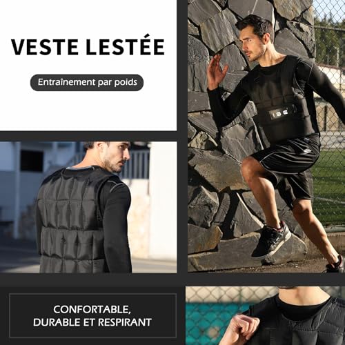 Veste lestée pour musculation afin de progresser rapidement sans haltères encombrants