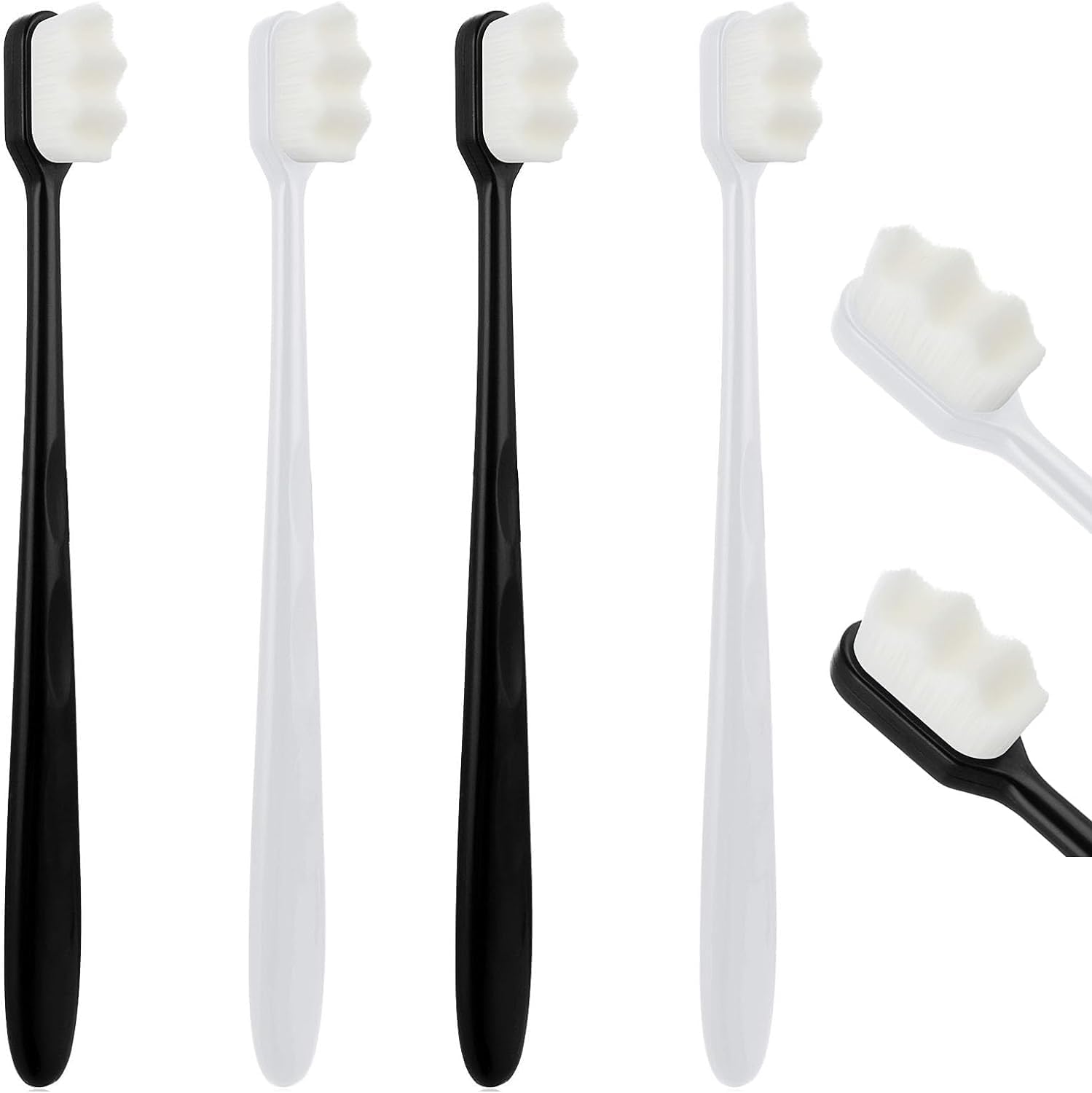 WICHARSH Extra Soft Toothbrush, Ultra Soft-Bristled Adult Toothbrush Micro Nano 20000 Floss Bristle Good Cleaning Effect For Sensitive Teeth Oral Gum Recession, Manual, (Multicolour, Pack Of 4) (B0D2DS2TDX) Amazon Price History, Amazon Price Tracker